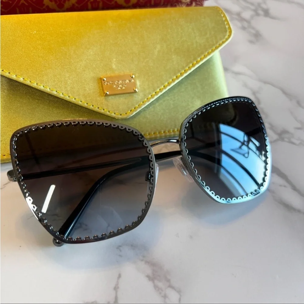 DOLCE & GABBANA Authentic Women’s Sunglasses DG2212 04/8G Gunmetal Gradi…